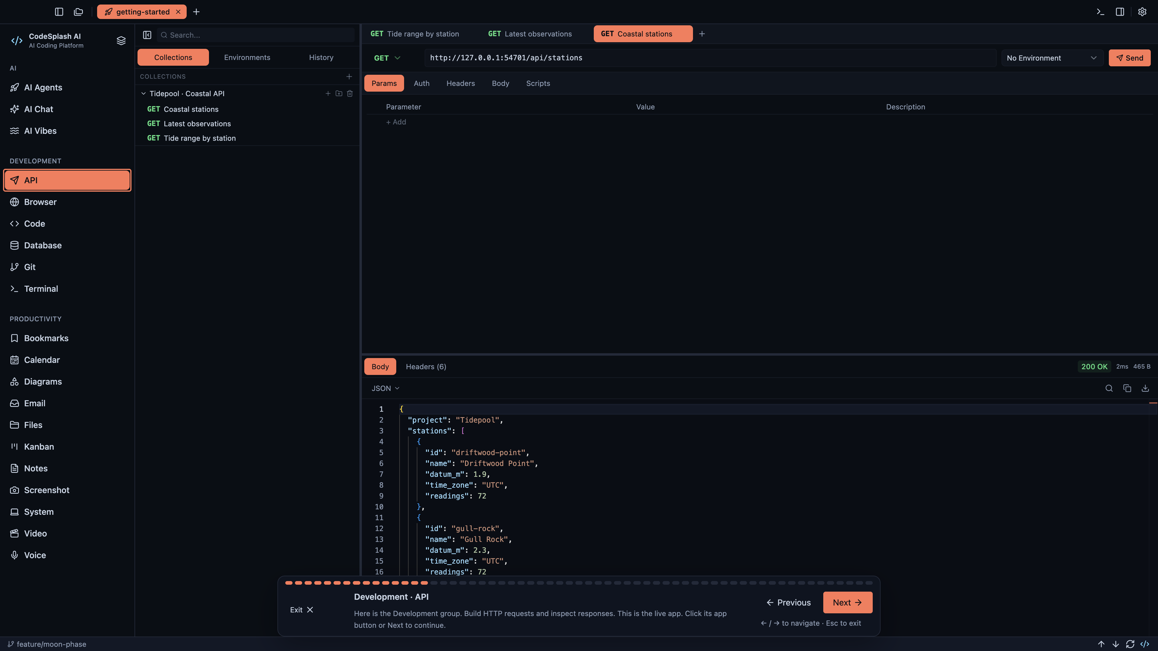 An expanded API collection and response