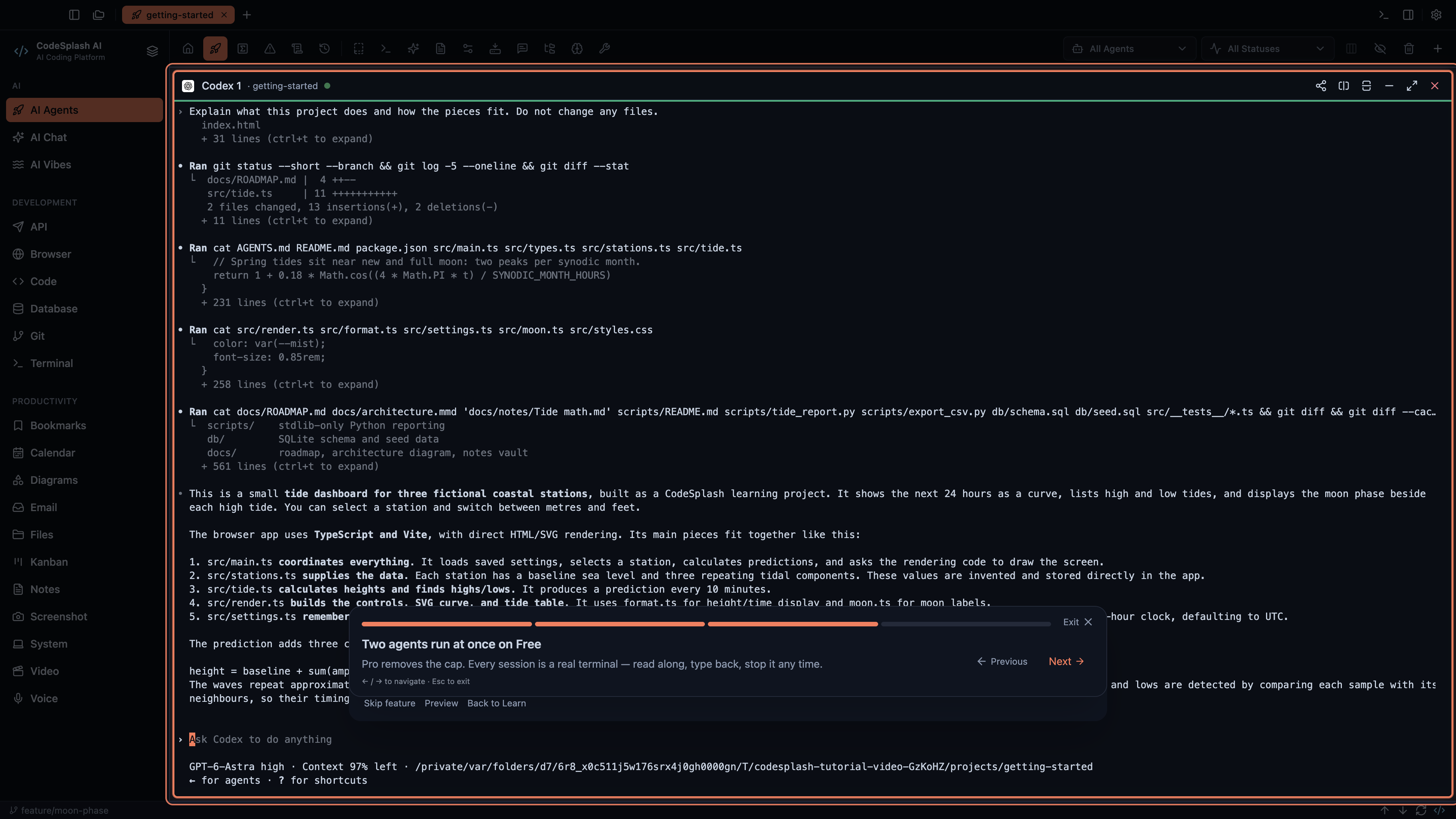 Two agents run at once on Free — Your first agent task
