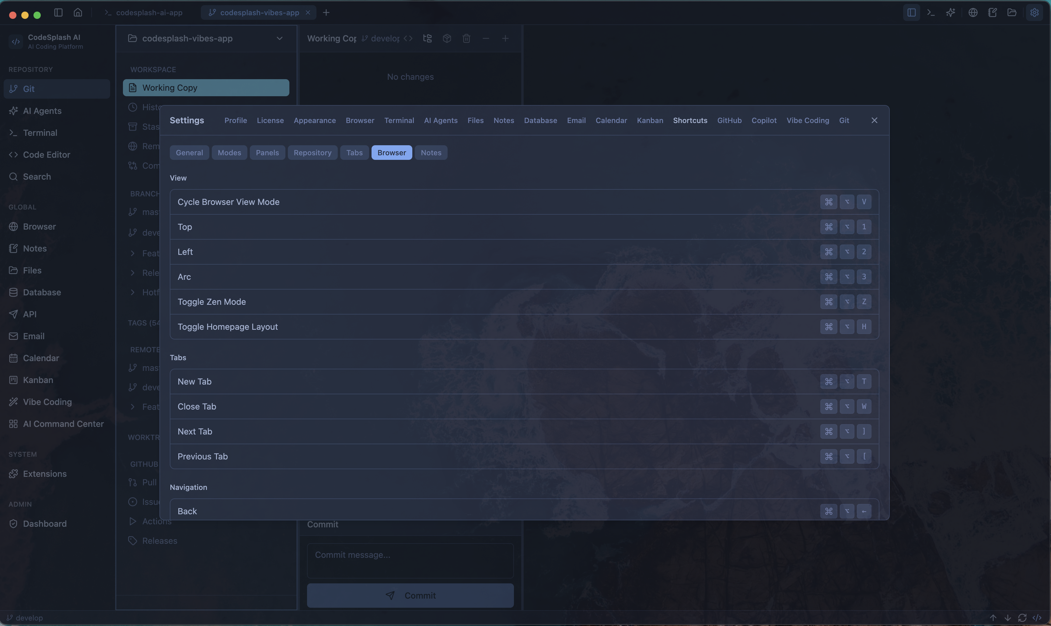 Shortcut-driven operation